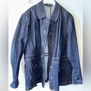 Lands End Classic Blue Denim Jacket